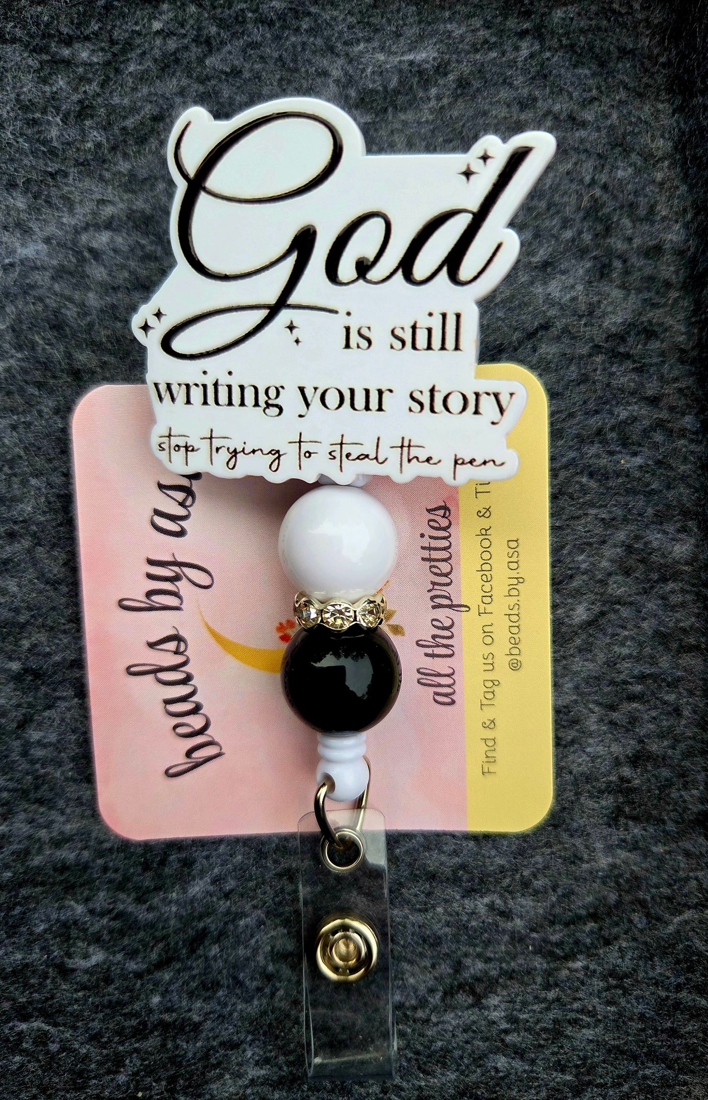 Beaded Badge Reel