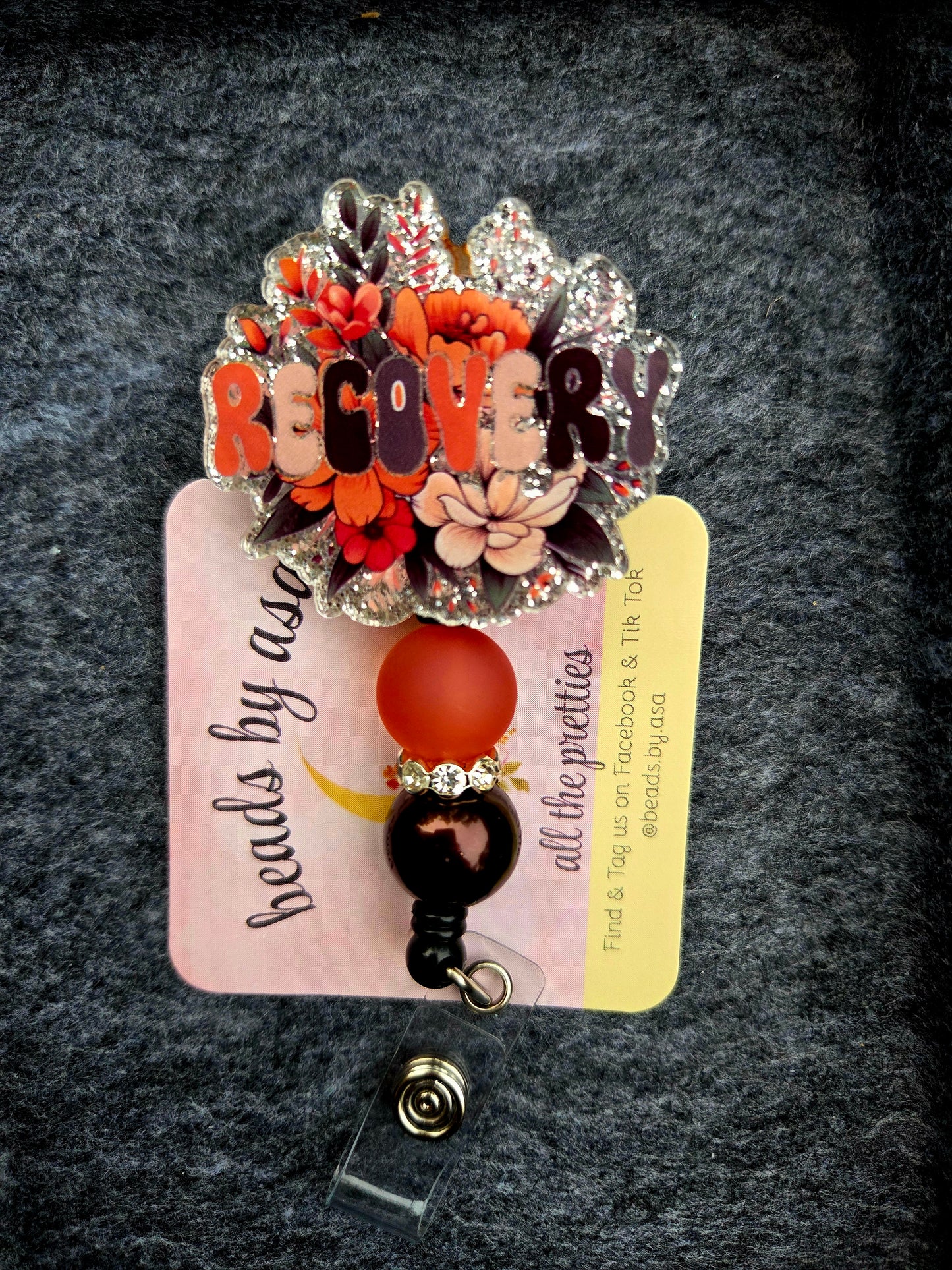 Beaded Badge Reel