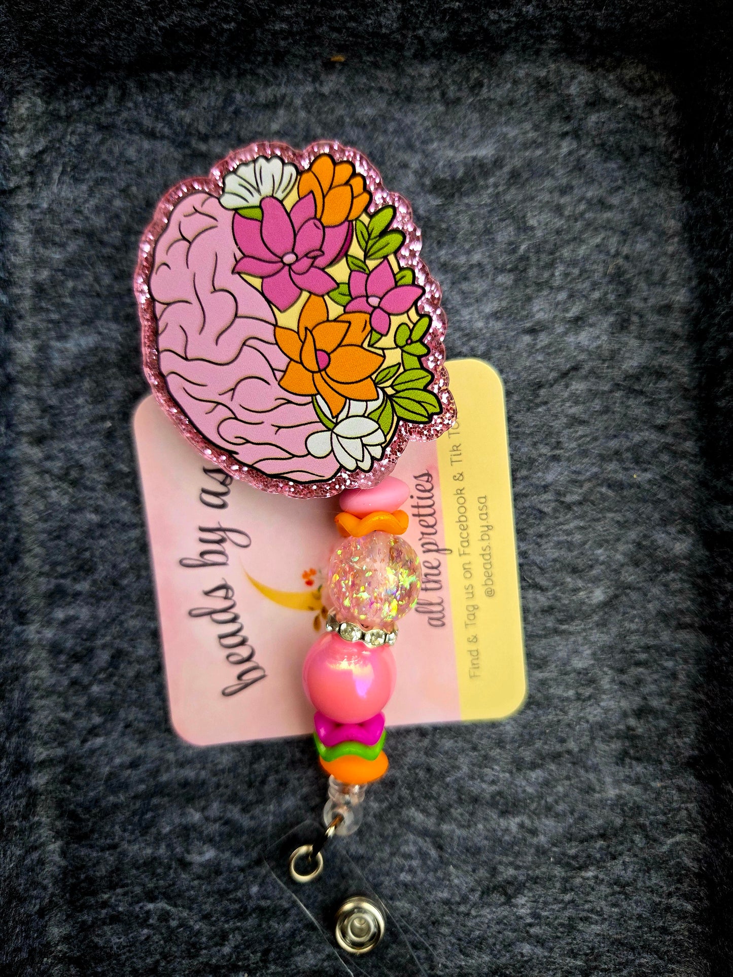 Beaded Badge Reel