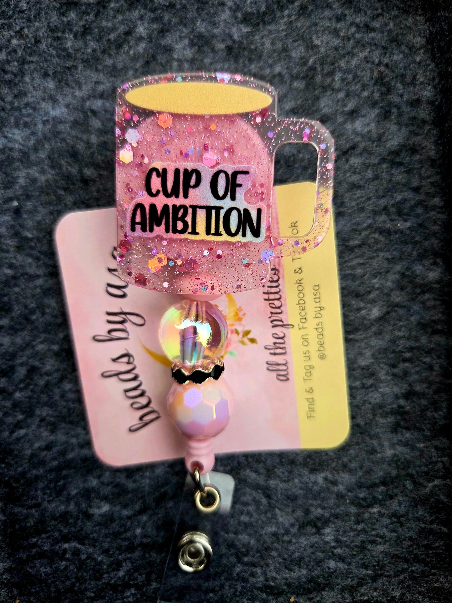 Beaded Badge Reel