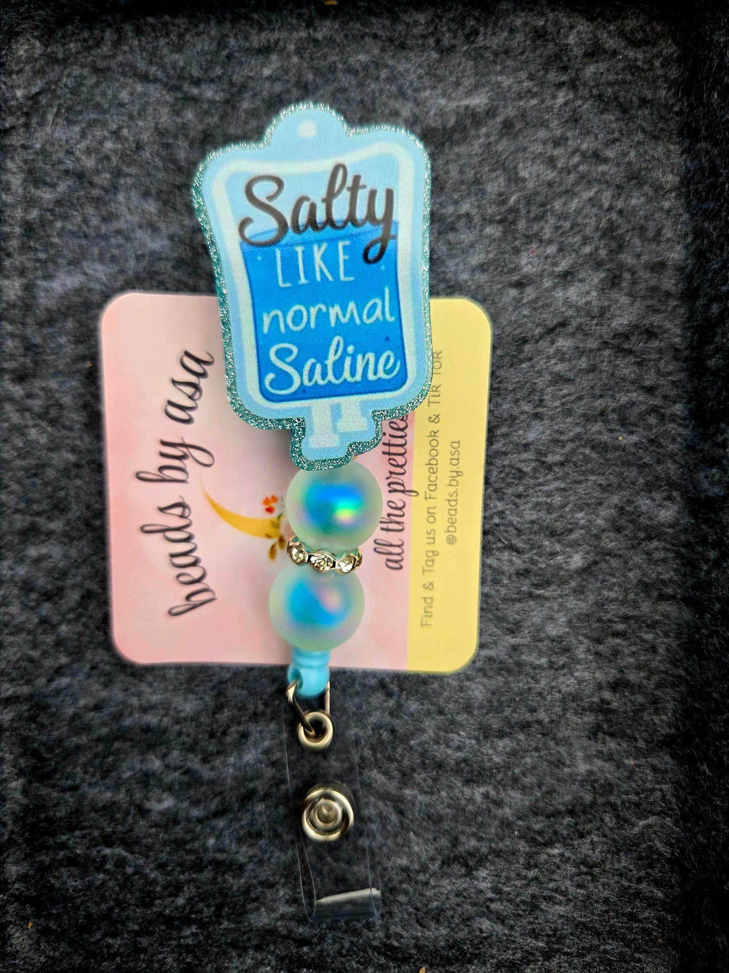 Beaded Badge Reel