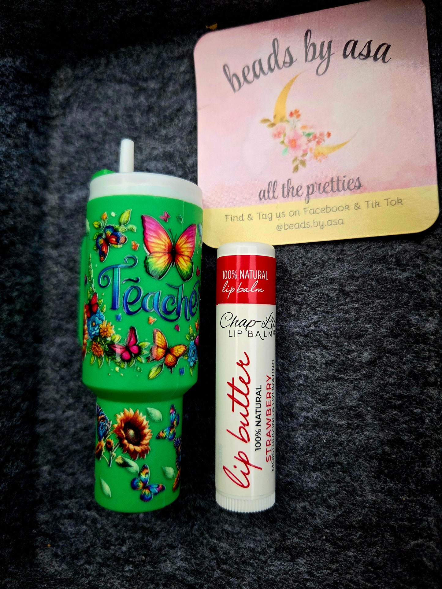 Mini Tumbler Lip balm holder- keychain style