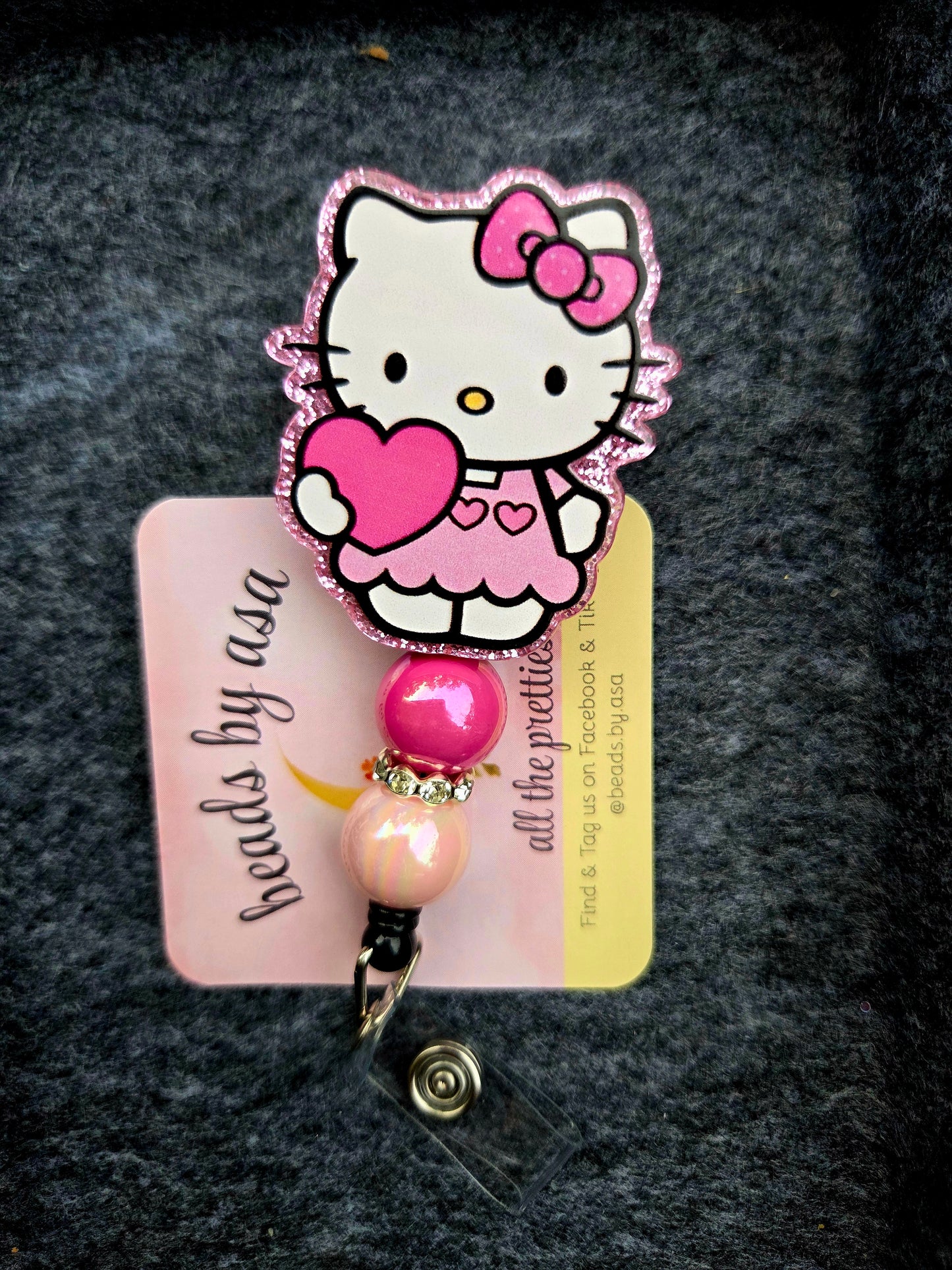 Beaded Badge Reel