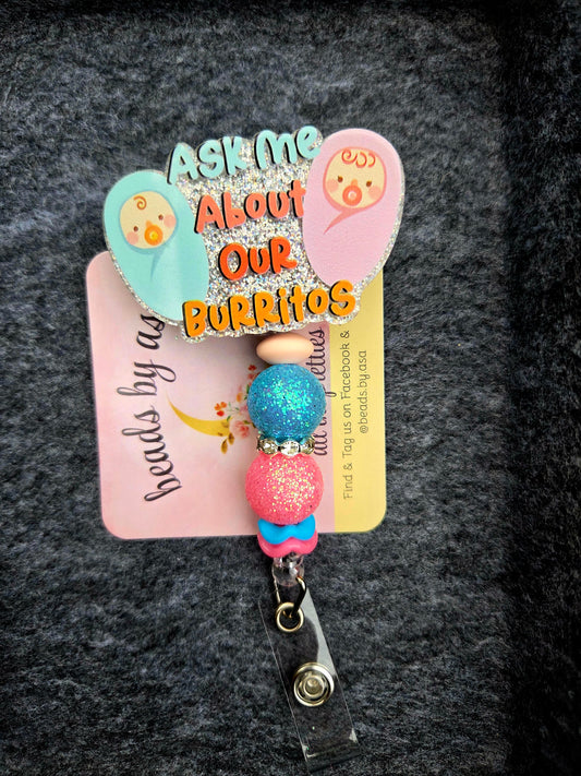 Beaded Badge Reel