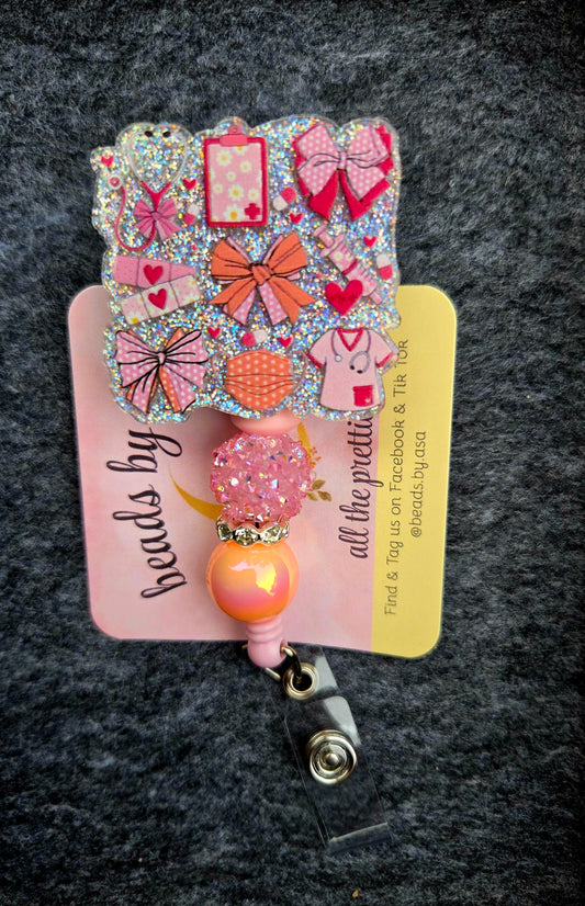 Beaded Badge Reel