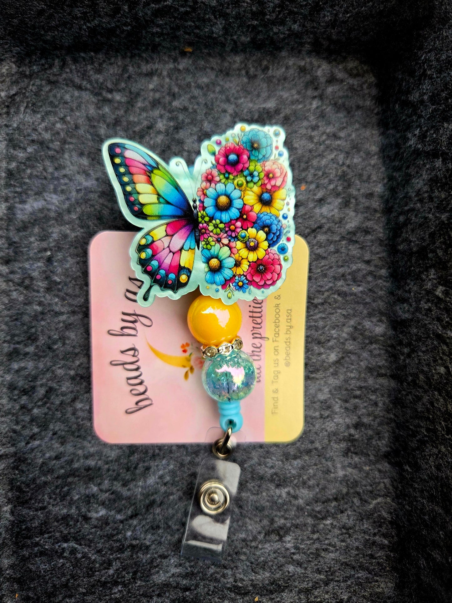 Beaded Badge Reel