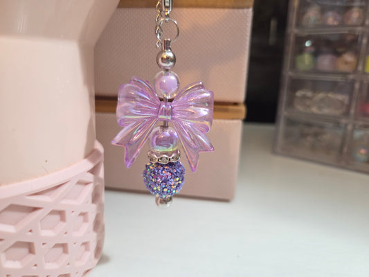 bow charm purple