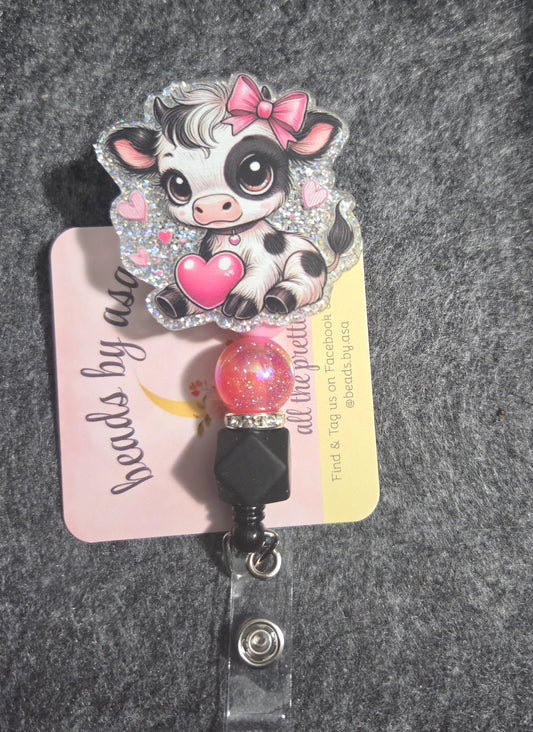 beaded badge reel