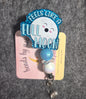 beaded badge reel